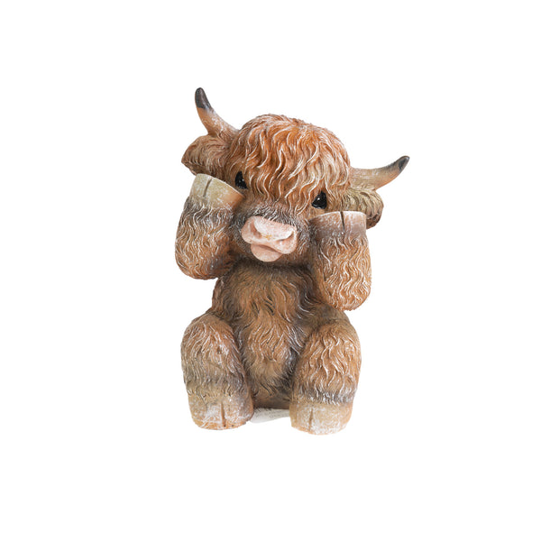 See No Evil Highland Cow