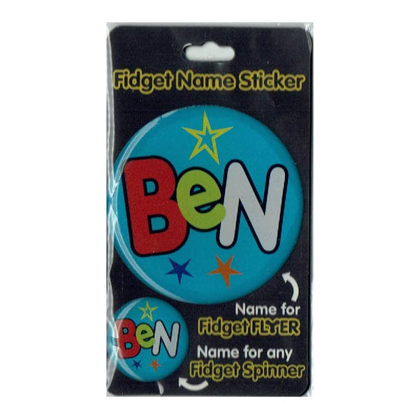 Fidget Flyer Name Stickers Ben