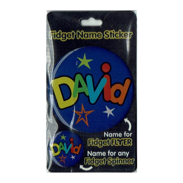 Fidget Flyer Name Stickers David