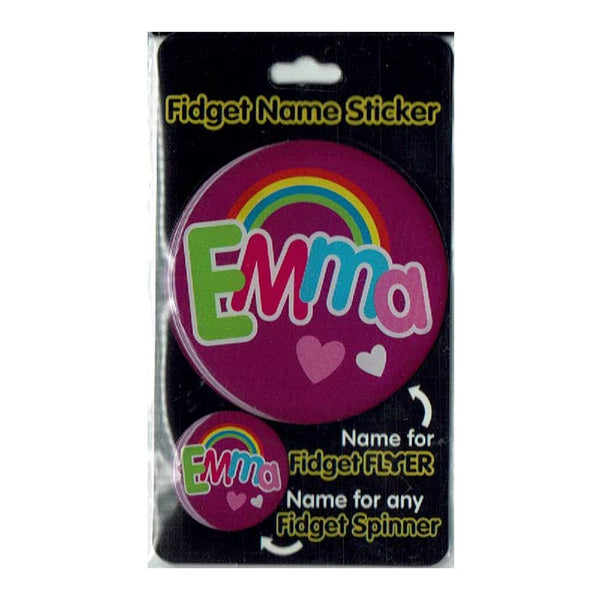 Fidget Flyer Name Stickers Emma