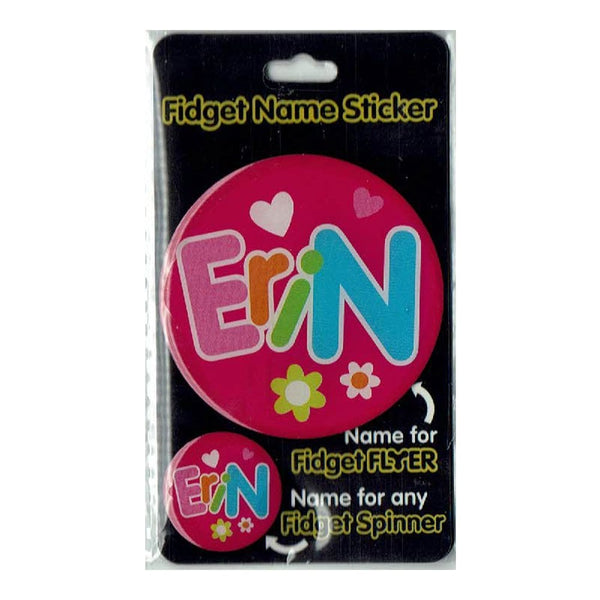 Fidget Flyer Name Stickers Erin