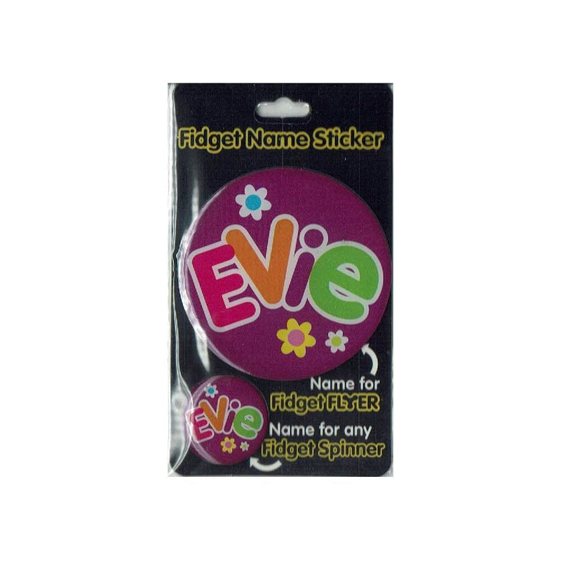 Fidget Flyer Name Stickers Evie