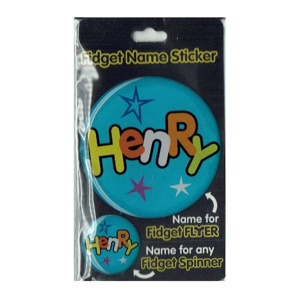 Fidget Flyer Name Stickers Henry