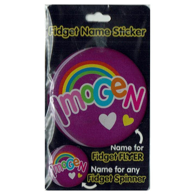 Fidget Flyer Name Stickers Imogen