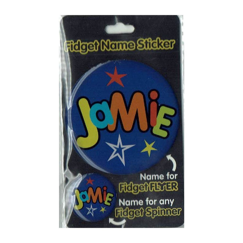 Fidget Flyer Name Stickers Jamie