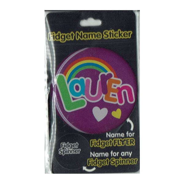 Fidget Flyer Name Stickers Lauren