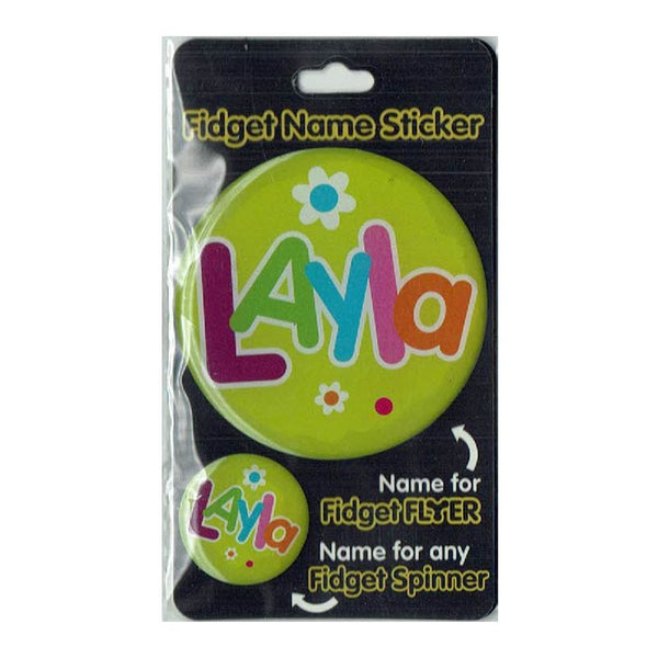 Fidget Flyer Name Stickers Layla