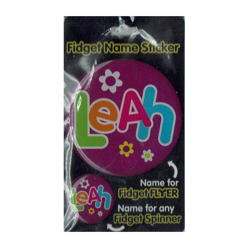 Fidget Flyer Name Stickers Leah