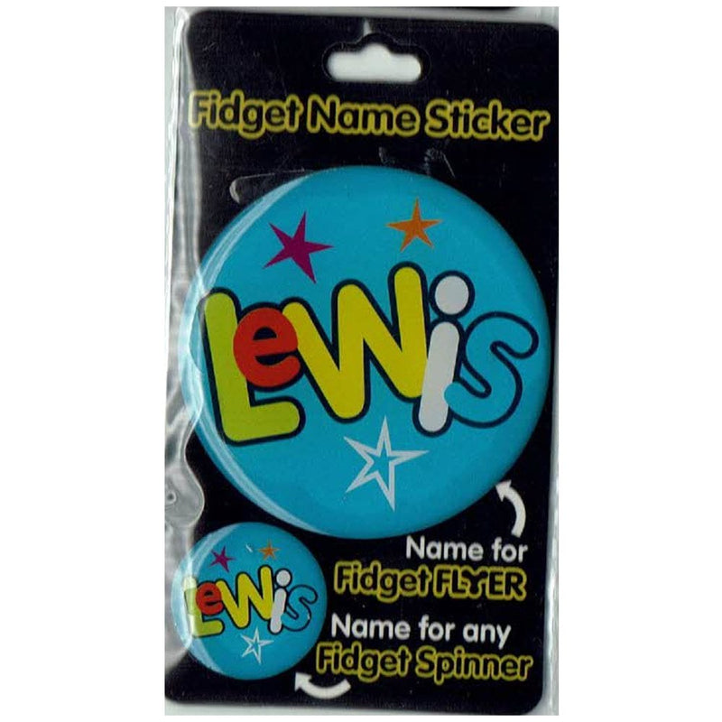 Fidget Flyer Name Stickers Lewis