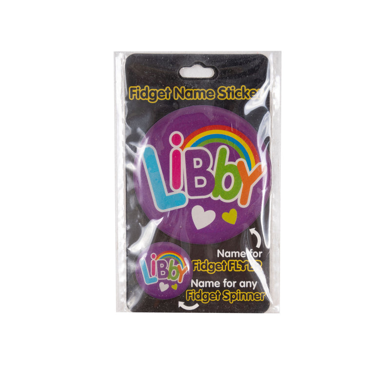 Fidget Flyer Name Stickers Libby