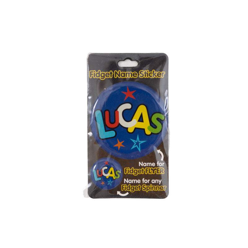 Fidget Flyer Name Stickers Lucas