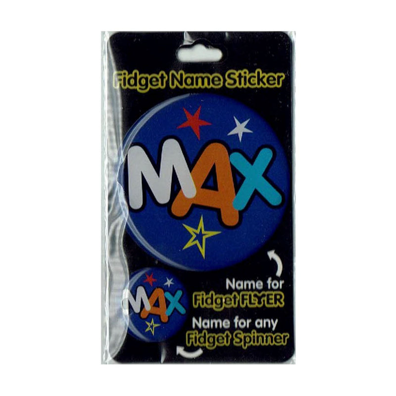 Fidget Flyer Name Stickers Max