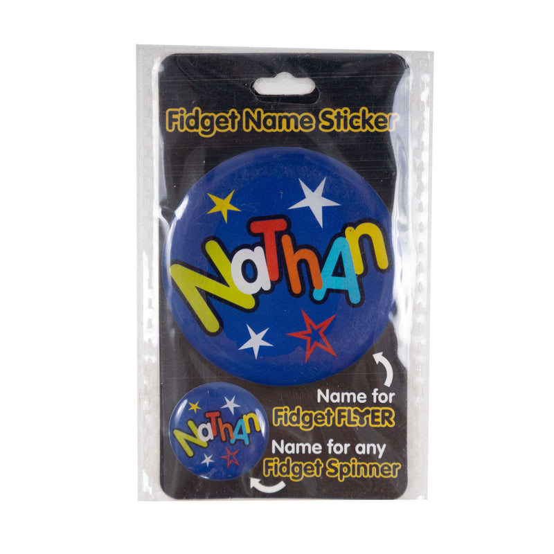 Fidget Flyer Name Stickers Nathan