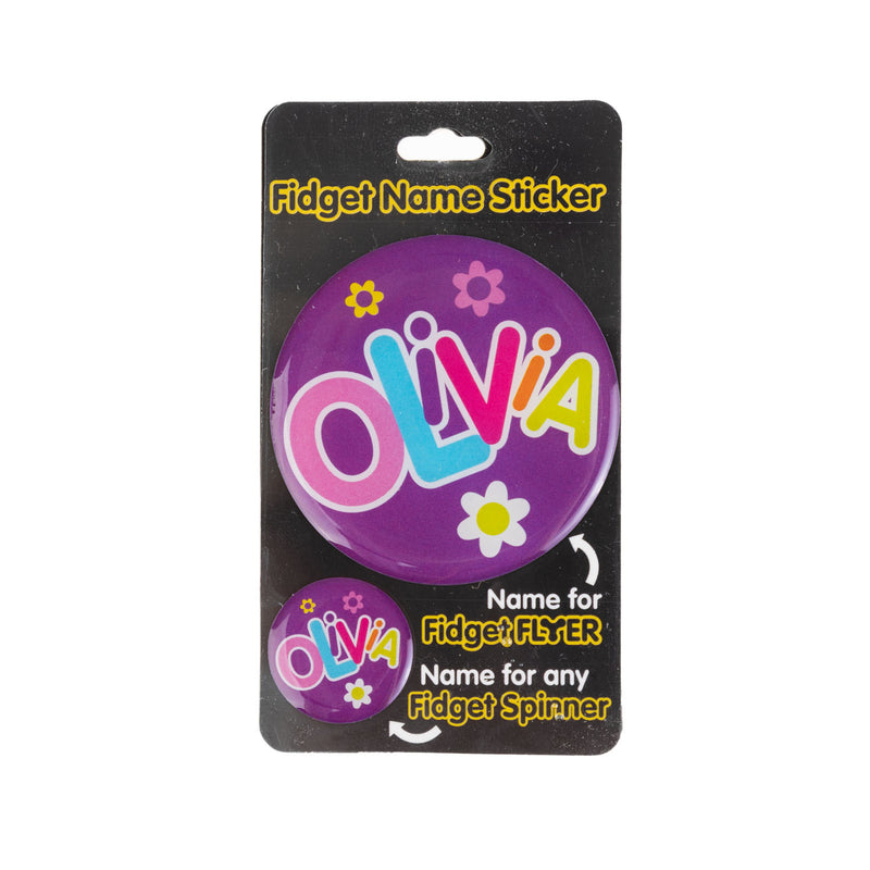 Fidget Flyer Name Stickers Olivia