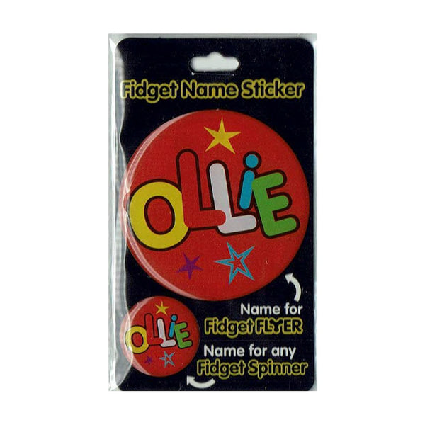 Fidget Flyer Name Stickers Ollie