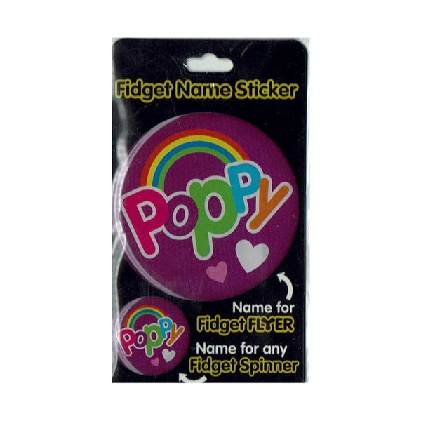 Fidget Flyer Name Stickers Poppy