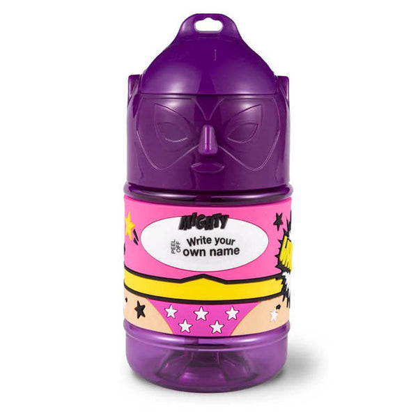 Super Bottles Children's Drinks Bottle Blank Female Superhero (Purple)