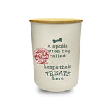 Dog Treat Jar Blank Cream