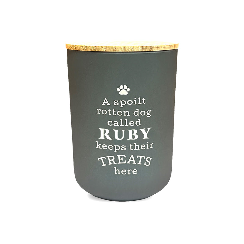 Dog Treat Jar Ruby