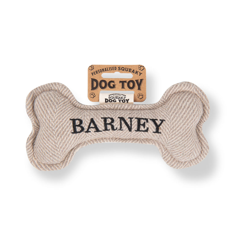 Squeaky Bone Dog Toy Barney