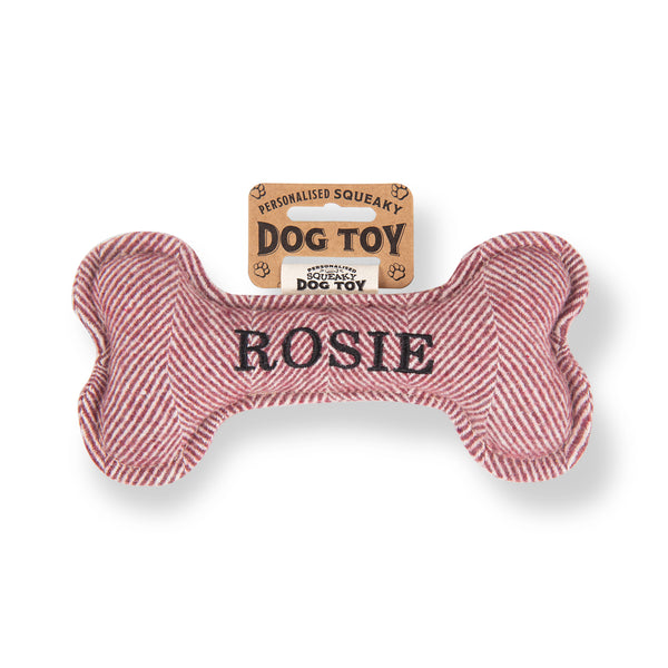 Squeaky Bone Dog Toy Rosie