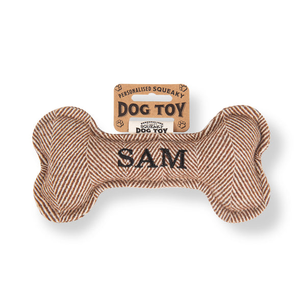 Squeaky Bone Dog Toy Sam