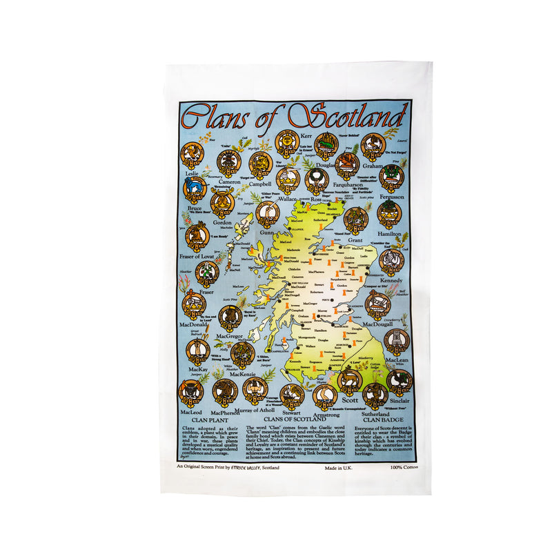 Clans Of Scotland Tea Towel