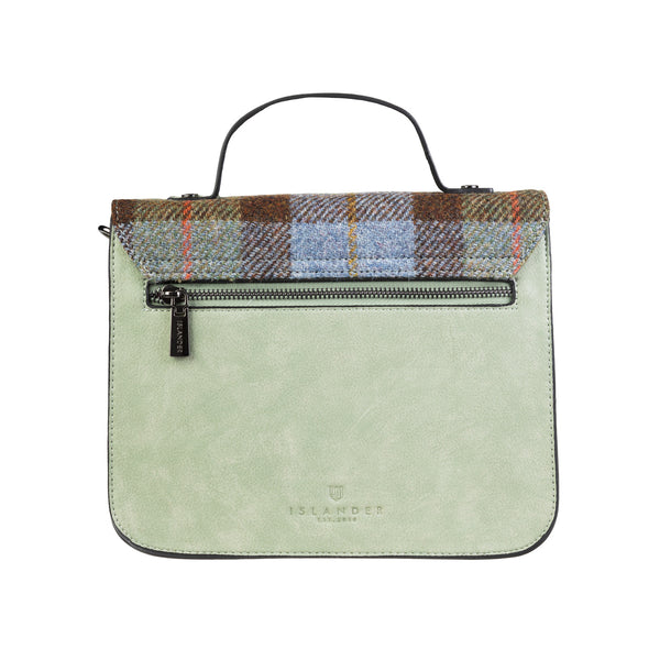 Calton Satchel Chestnut Blue Tartan