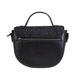 Cobble Satchel Black Herringbone
