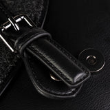 Cobble Satchel Black Herringbone