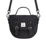 Cobble Satchel Black Herringbone