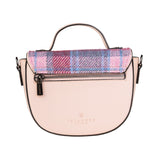 Cobble Satchel Pink Blue Tartan