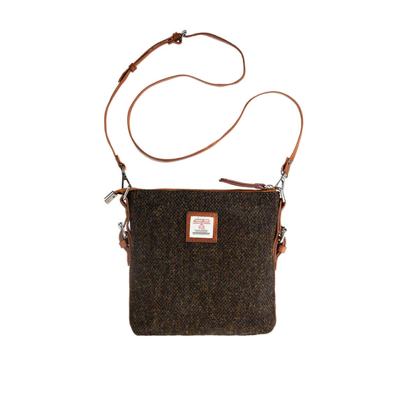 Ht Leather Crossbody Bag Dark Brown Barleycorn / Tan