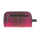 Ht Vegan Leather Wash Bag Cerise Check / Black