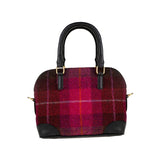 Ladies Ht Leather Hand Bag Cerise Check / Black