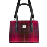 Ladies Ht Leather Hand Bag Cerise Check / Tan