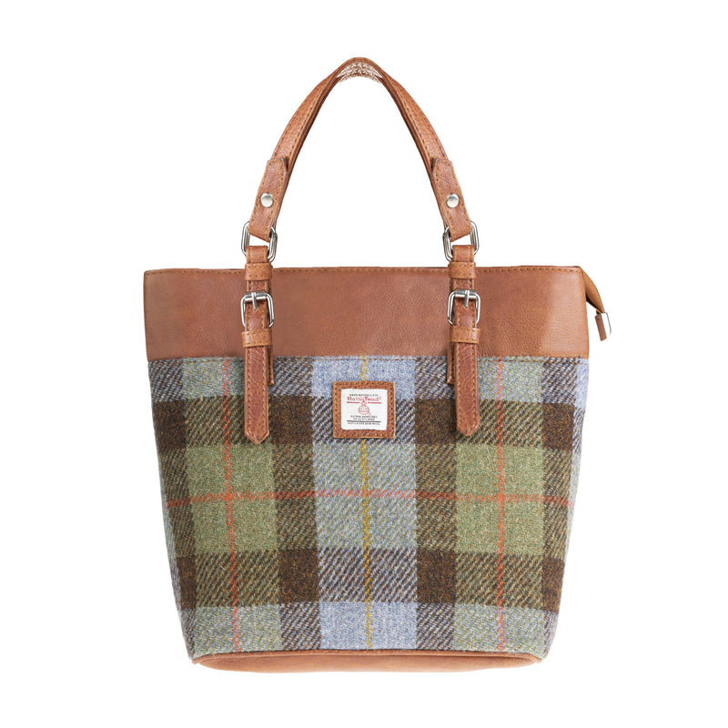 Ladies Ht Leather Hand Bag Lovat Check / Tan