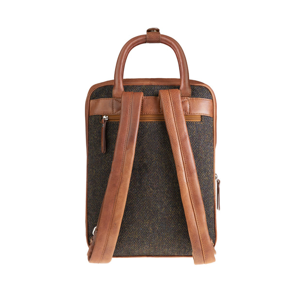 Ht Leather Large Backpack Dark Brown Barleycorn / Tan