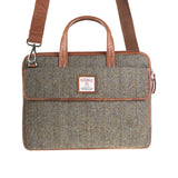 Ht Leather Laptop Bag Brown Herringbone / Tan