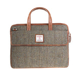 Ht Leather Laptop Bag Brown Herringbone / Tan