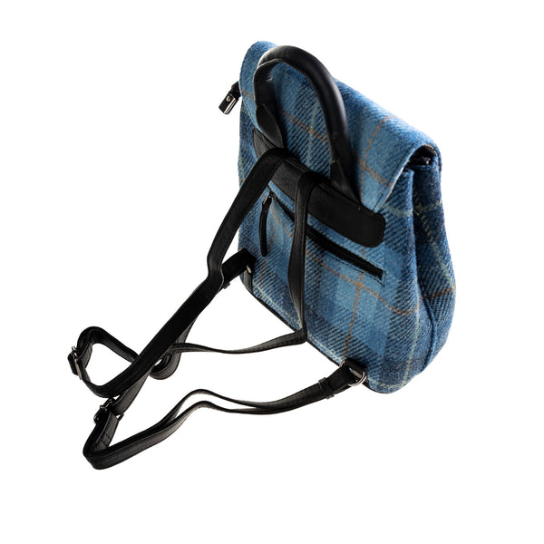 Ht Leather Flapover Backpack Blue Check / Black