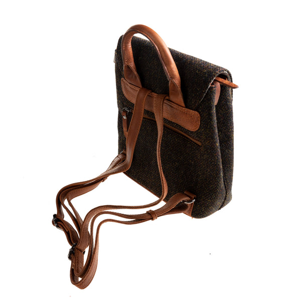 Ht Leather Flapover Backpack Dark Brown Barleycorn / Tan