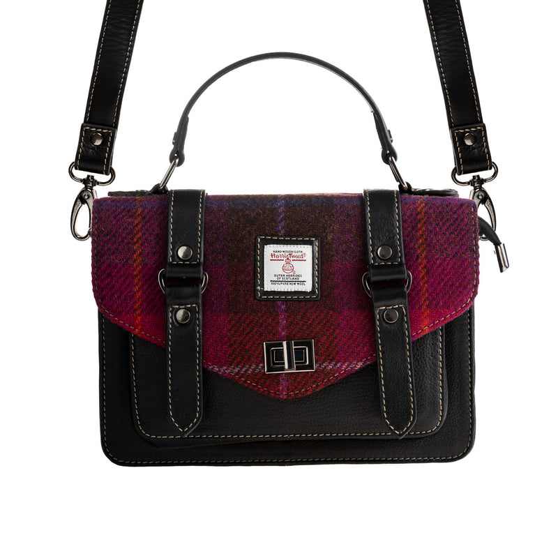 Ht Leather Satchel Bag Red Check / Red