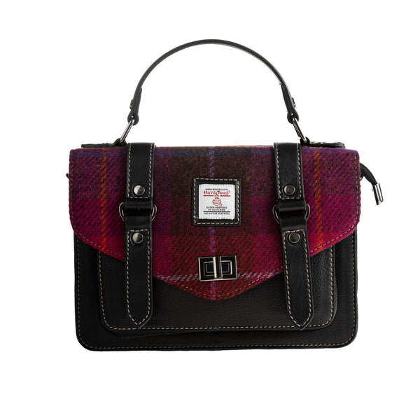 Ht Leather Satchel Bag Red Check / Red
