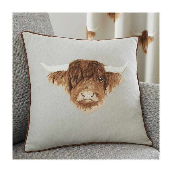 Hessian Cow Square Cushion