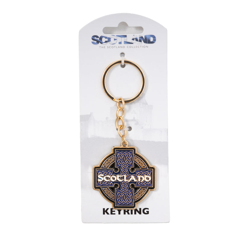 Scotland Celtic Cross Keyring