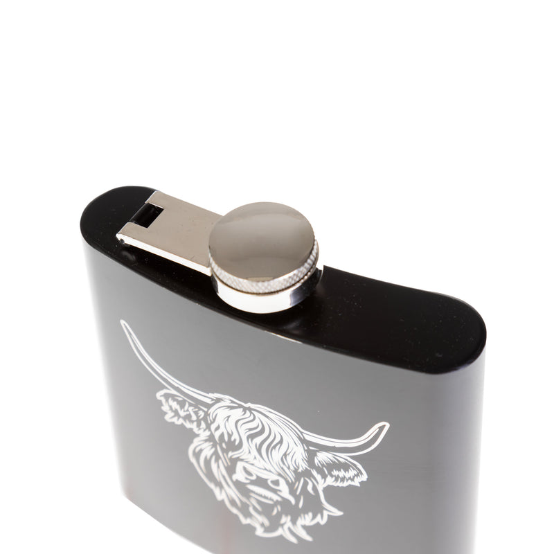 Heilan Coo Laser Print Hip Flask