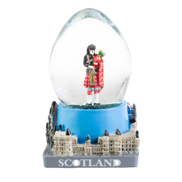 Scotland Piper Egg Shaped Snowglobe