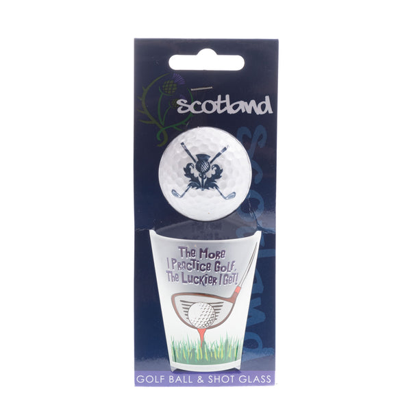 Practice Shot Glass & Golf Ball Set