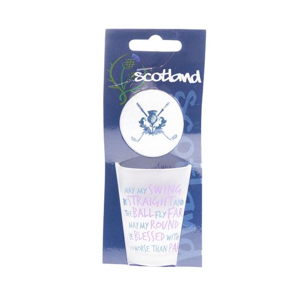 Swing Straight Shot Glass&Golf Ball Set